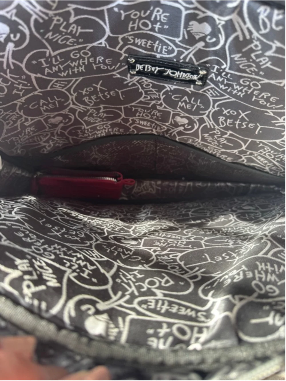 Betsey Johnson laptop bag with sequins